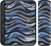 Blue-Gray Animal Texture 2 pcs car seat Strap Covers, More Comfort Driving, carseat Belt Covers for Van Van Sedan 10x7.7 in accesorios para carro