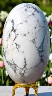 Large Howlite Crystal Lingam Handmade Crystal Home Office Decortive Lingam