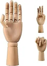 Mannequin Hand, Articulated Hand 3.5x12 Inch Right Model with Moveable Joint DIY Friendly Wood Model for Drawing, Painting, Sketching, Glove Display