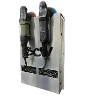 SCW DUAL / DOUBLE POLISHER RACK WALL MOUNTED HOLDER / BUFFER STORAGE