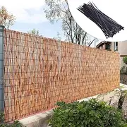 Privacy Fence Covering, Natural Bamboo Fencing Reed Screening, Garden Fence, Decorative Fences, Fence Rolls 2 3 4 5 6 Feet High, Can Be Cut and Customized(5.7x40ft(174x1219cm))