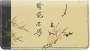 Sakura Blossom Designer Checkbook Cover, Credit Card Slots & Pen Loop