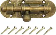 Copper Barrel Bolt Latch,Bronze Tone Hasp,Vintage Brass Door,Slide Lockt,Gate Hook Lock,Vintage Solid Brass Thickened Door Latch for Furniture Hardware Restoration Fittings (Bronze)