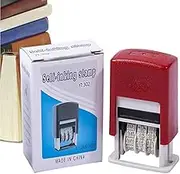 Inking Stamps, Rectangular Inking Date Stamp, Arts and Crafts Supplies, Journal Diary Scrapbook Accessories for Document Signing Card Making Mail Meeting Planner Scrapbooking
