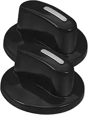 KONTONTY 2pcs D-Shaped Plastic Timer Switch Knobs for Stove/Oven Control Grill Replacement Knobs 6mm Hole