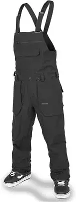 VOLCOM Men's ROAN BIB OVERALL SNOW Pants - BLK - Large - NWT