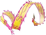 Dragon Dance Silk 3D Dragon Ribbon Streamer 3D Dragon Poi Single Dragon Dance Props Silk Dragon Dance Outdoor Flinging Fitness Dragon Dance (Color : A, Size : 6m)
