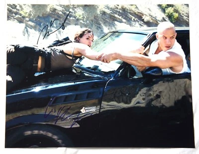 Vin Diesel & Michelle Rodriguez Signed 14x11 Fast & Furious. Registered Dealer