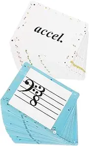 ERINGOGO 80pcs Music Note Flashcards Double Sided Rhythm Learning Tool for Piano Violin and Other Instruments Compact Music Education Cards for Easy to Carry Study Aid