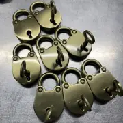 9 Pcs Old Vintage Antique Style Mini Padlocks Key Lock Bronze Retro Jewelry Lock