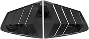 Window Louver Compatible For Mazda 3 Sedan M3 2020 21 Side Vent Trim Gloss Black Car Rear Window Shutter Cover Trim Accessories(Gloss Black)
