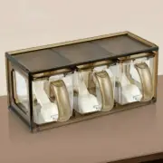 Kitchen Seasoning Box Pepper Sugar Salt Jar Container Storage Condiment Holder