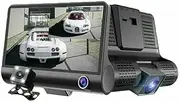 Bestmate 1080P DVR 4″ 3 Lens Dash Cam Front Rear G-Sensor Video Recorder Camera + 32GB Memory Card