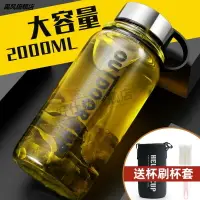 在飛比找樂天市場購物網優惠-兩升水杯玻璃家用超大容量1000ml便攜泡茶杯帶蓋防摔過濾一