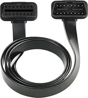 OBD2 Scanner Extension Cable, 16 Pin Male to Female Flat Ribbon Cable, Sturdy & Flexible OBD2 Extender for Scan Tools, Diagnostic Readers, GPS Trackers, Compatible with All OBD2 Vehicles (60 cm)