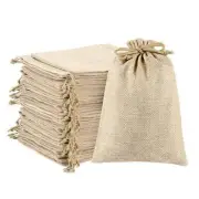 75 Pcs Small Burlap Bags with Drawstring - 5.43" x 3.74" Burlap Favor 75pcs