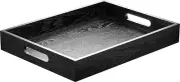 Wood Serving Tray with Handles Home Decorative Wooden Rectangle Decor Tray Black