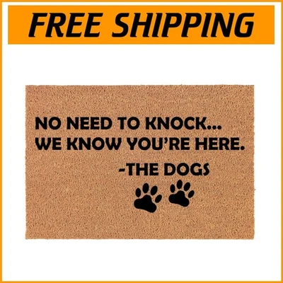 Handmade Funny Coir Doormat - Natural 30'' x 18'' Available, Indoor/Outdoor Use