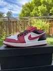 NEW Nike Air Jordan 1 Low White Gym Red Black “Bulls” 553558-163 Men’s Size 12.5