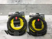lot of 2 - Heavy Duty 4 -Digit Combination Bike Lock Cable Bicycle Lock 3.3 Ft