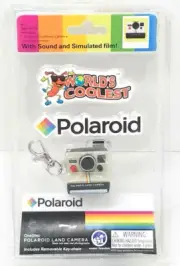 World's Coolest Classic POLAROID Land Camera with sound Keychain New In Package