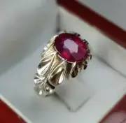 Natural Big Ruby Stone Ring Sterling Silver 925 Handmade Ring Unique Hot Design