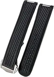 [MGTCAR] For Omega Seamaster AQUA TERRA AT150 8900 Watch Strap Tools Deployment Clasp 20mm Rubber Silicone Watchbands