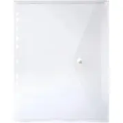 Marbig Binder Pocket With Button A4 Clear Pack 12