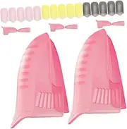 FRCOLOR Adjustable Size Nail Clip for Home Nail Care Secure Grip Design Makeup Remover Wrap Tool Four Colors Available