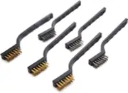 Mini Wire Brush Set for Cleaning Welding Slag and Rust, 6 Pack, Stainless Steel