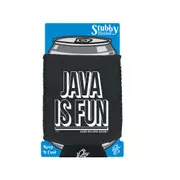 Java Is Fun Snoe - Funny Novelty Stubby Holder With Base
