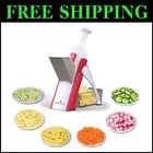 Easy Clean Mandoline Slicer with 0.1-8mm Adjustable Thickness for Fresh Veggies