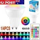 8W GU10 RGB LED Light Bulb Dimmable Colour Changing Remote Spotlight Downlight