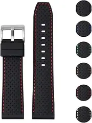 [Generic] Quick Release Rubber Band With Buckle For Tag Heuer Watches, Replacement Rubber Watch Band Straps For Tag Heuer Watches - Multiple Colors