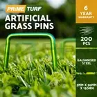 Primeturf Synthetic Artificial Grass Pins Fake Lawn Turf Weed Mat Pegs 200pcs