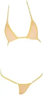 [LinvMe] Women's Extreme Sexy Hot Silk Micro Bikinis Set Mini Thong Swimwear