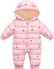 [Generic] Boy Snow Bibs Jumpsuit Outwear Baby Boys Girls Romper Wear Coat Snowsuit Infant Down Hooded Jacket Snow Padded Warm Boys Coat&Jacket Small Bib