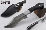 9.3" KMA CUSTOM FORGE DAMASCUS STEEL FULL TANG SKINNING HUNTER KNIFE OK-9731