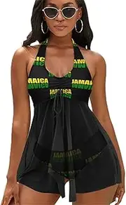 [TAIZIYEAH] Women's British Flag Swimsuit Swimwear Bikini Two Piece Sets Bathing Suit Skirt Soft