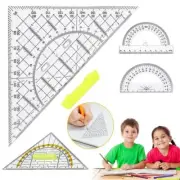 Transparent Set Square Drafting Tools Scale Ruler Triangle Ruler Students Gift