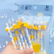 6 Pcs Cute Sea Salt Cheese Neutral Pens Signature Pens Retractable Gel Ink Pens