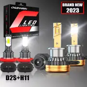 For 2004-2008 Jaguar X-Type 4x D2S led Xenon Headlight H11 LED Fog Light Bulbs (for: Jaguar)