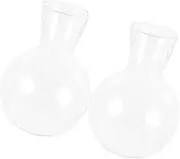 JOINPAYA 2pcs Transparent Glass Bud Vases for Hydroponic Planting Delicate Suspended Table Decor for Home Office Present Ideas Unique Centerpiece for Flower Arrangements