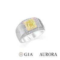 在飛比找momo購物網優惠-【AURORA 歐羅拉】GIA 二克拉天然黃彩鑽18K金鑽戒