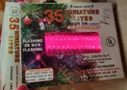 Vintage Kmart 35 Miniature Lites Red Works Great - Flashing Or Non Flashing