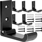 6PCS Folding Coat Hooks, Matte Black Wall Hooks for Hanging Coats Bathroom Towel
