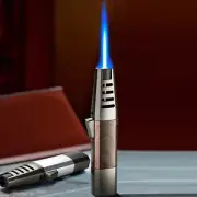 Bright Rechargeable Torch Windproof Straight Torch Blue Flame Turbine Fire