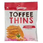 Danny's Toffee Thins - Peanut with Sea Salt 140g
