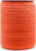 Nine Looms 25Y 3/8" Autumn Orange Satin Elastic Band for Sewing Roll Spool Shiny Stretchy Ribbon for Hair Tie Headband Dress DIY Sewing Trim Elastic lace Picot lace (25Y 3/8" Autumn Orange)