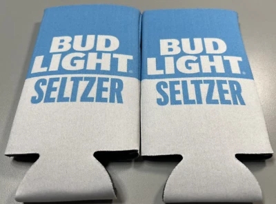 Lot of 2 BUD LIGHT SELTZER CAN Beer Drink Koozie Coozie NEW